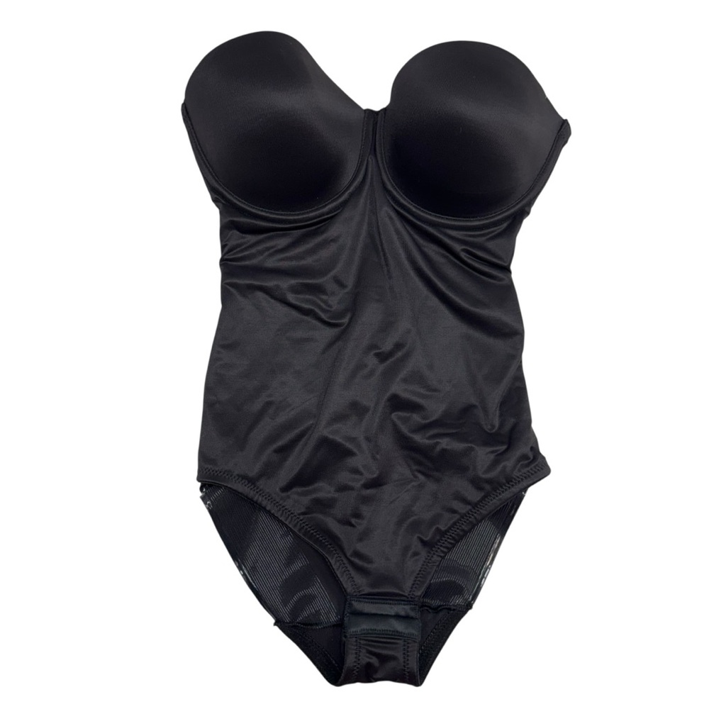 TC Fine Intimates Bodysuit Bra Extra Firm Control Convertible 32DD Black Straps